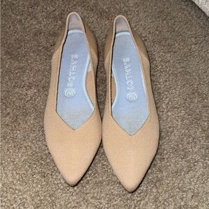 Rothy's Beige Pointed Flats